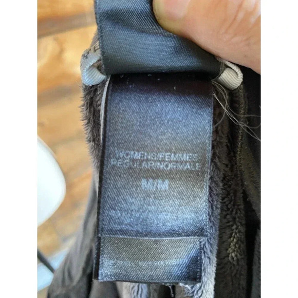 The North Face Fleece Jacket Women’s M Charcoal Hi Collar Full Zip Pockets - Picture 10 of 10